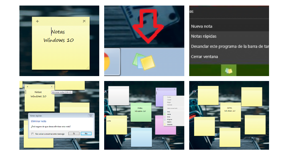 Notas rápidas en windows 10