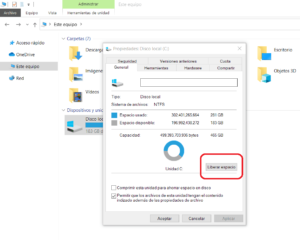 liberar espacio en disco sin programas eliminar archivos del sistema innecesarios