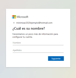 crear correo hotmail extencion hotmail u outlook agregando contraseña nueva nombre