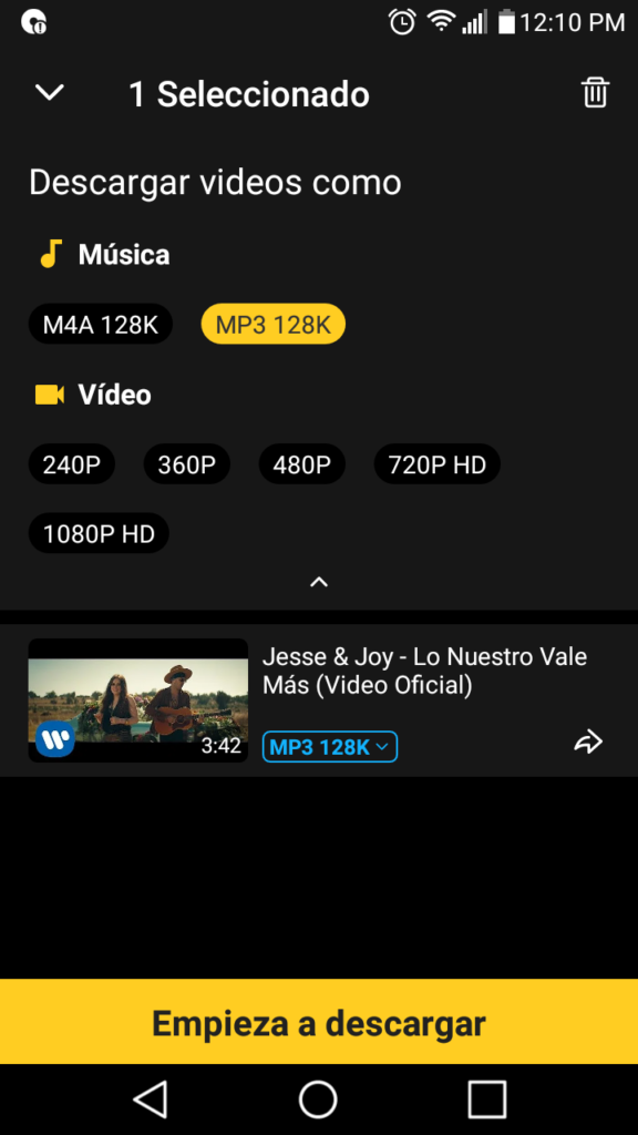 snaptube 2020 descarga vídeos en formato mp3 rápido