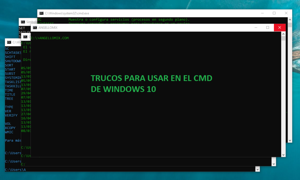 trucos para usar en la consola cmd