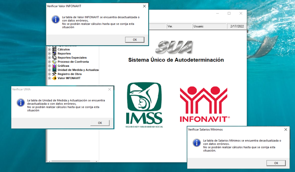 solucion a errores al instalar configurar y usar programa SUA del IMSS